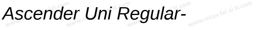 Ascender Uni Regular字体转换